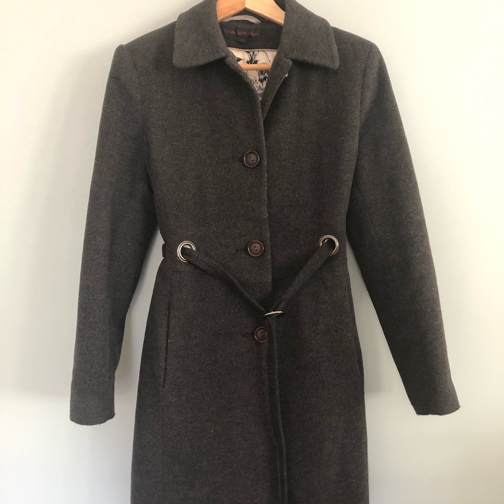 Via Spiga - Wool/Cashmere Blend Car Coat - Gray